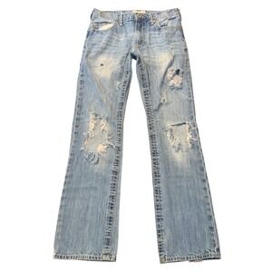 Y2K Aeropostale Jeans Distressed Straight Leg Light Wash 28